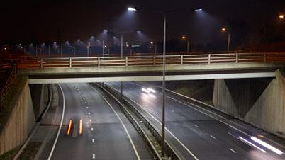 Αυτοκινητόδρομος A5, Tamworth φωτισμένος με Philips LED lighting